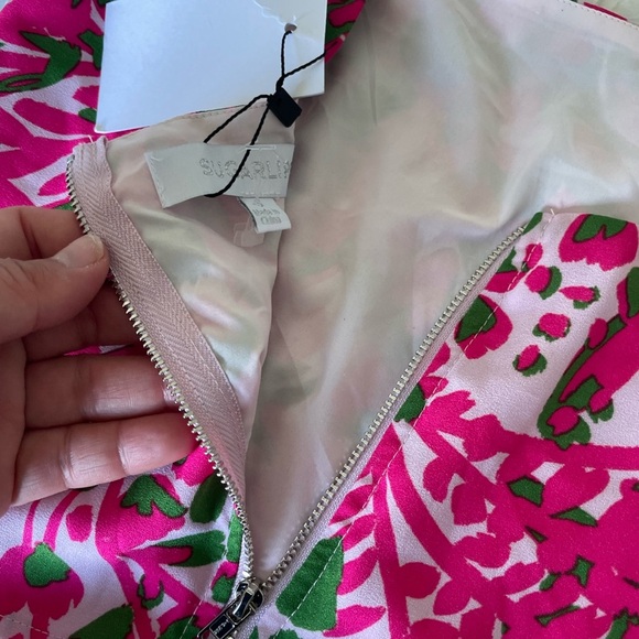 Sugarlips Pink and Green Floral Crop Top - Picture 7 of 8